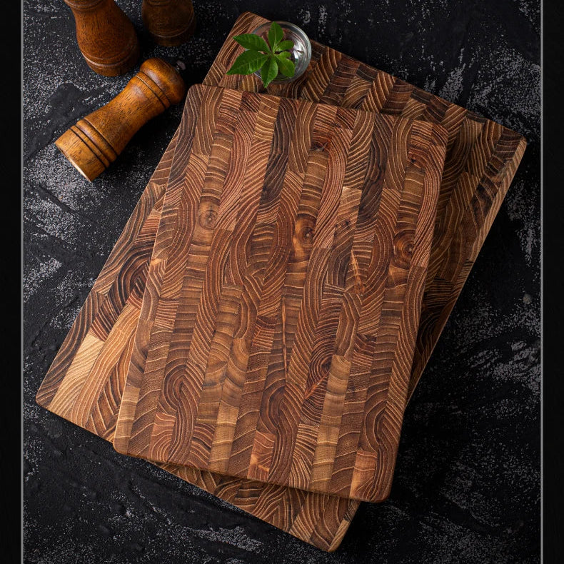 Planche à Découper en Bois de Teck Massif – 2 Tailles (34×22 cm ou 42×30 cm)