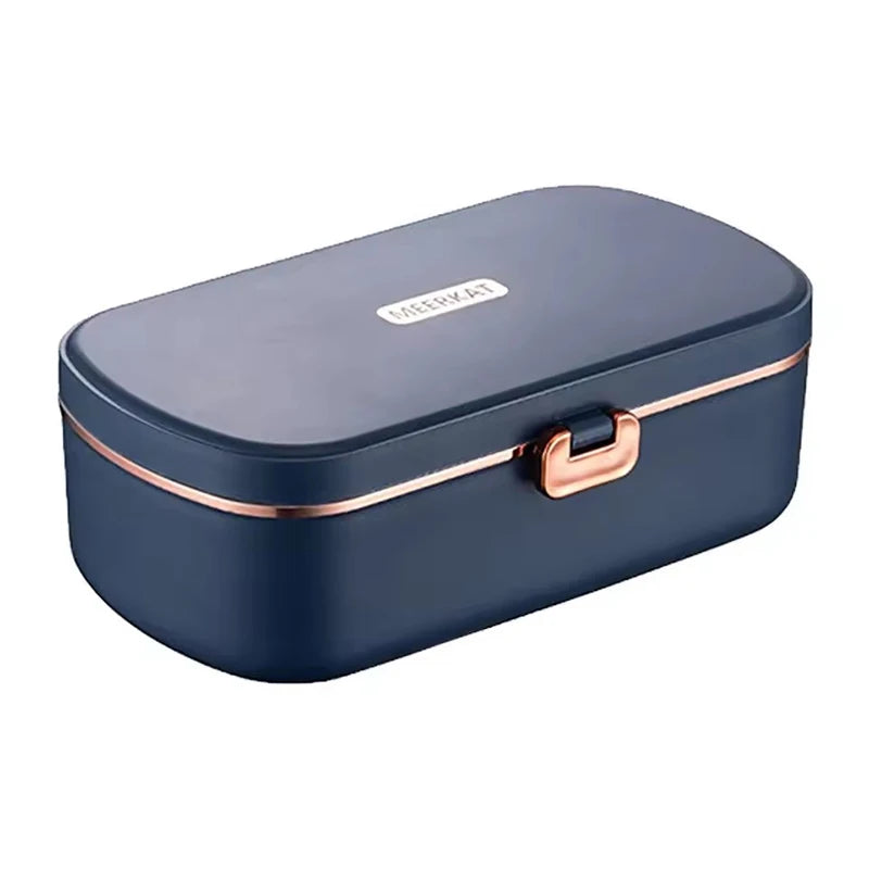 Lunch Box Chauffante 900ml Inox 220V avec Récipient Amovible