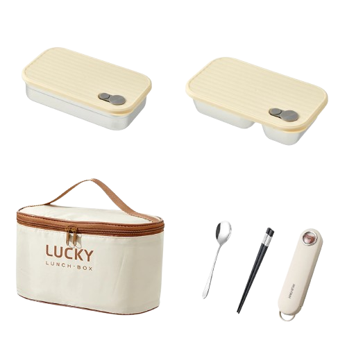 Ensemble Lunch Box Lucky - 700ml Étanche Anti-Fuite