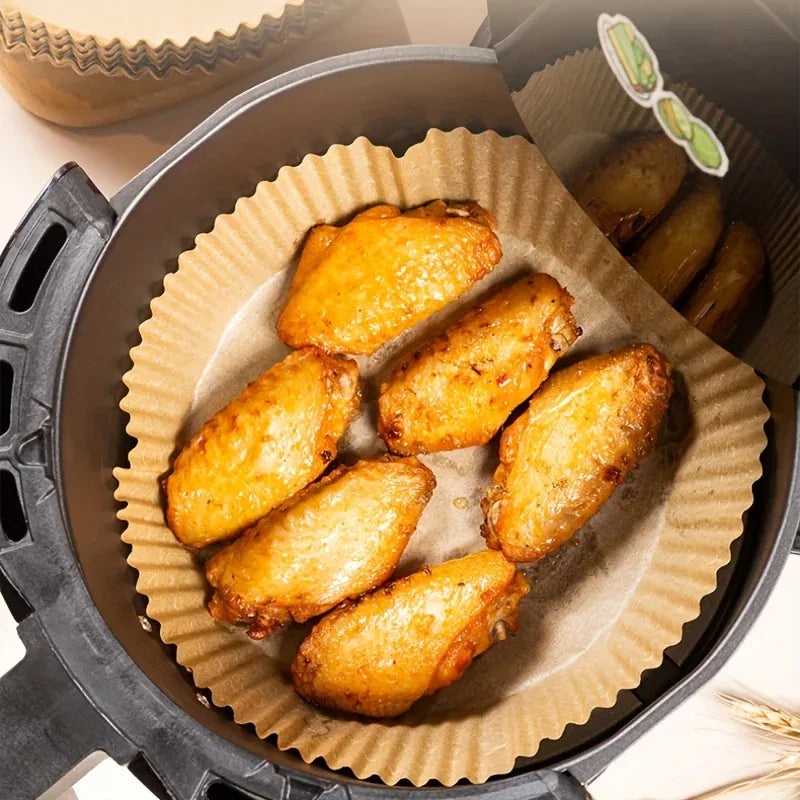 Papier Cuisson Air Fryer Jetable Rectangulaire Lot de 200 Pièces Air Fryer