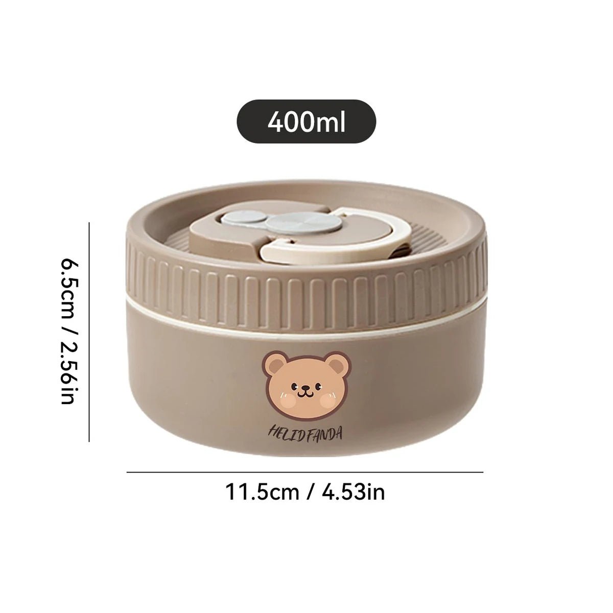 bento en acier inox avec motifs mignons