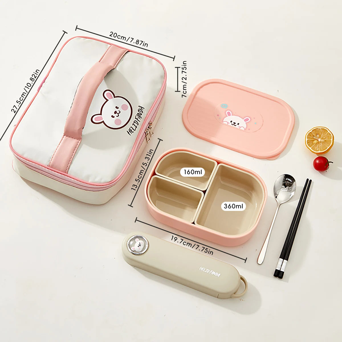boîte à repas facilement transportable