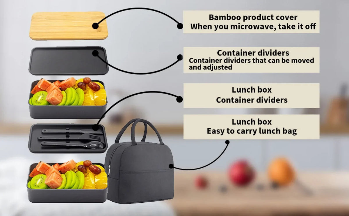 organisateur de repas en bambou