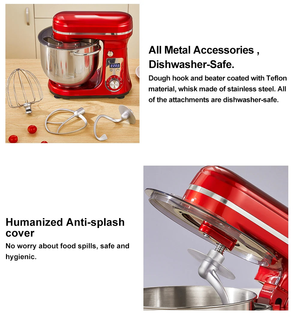 Accessoires lavables au lave-vaisselle et couvercle anti-éclaboussures