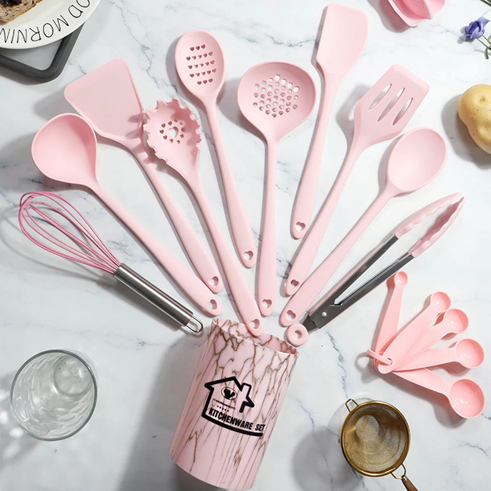 set d'ustensiles en silicone pratique