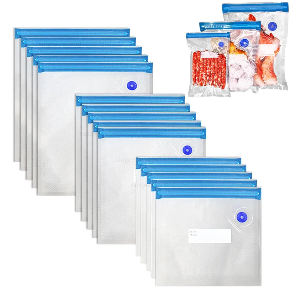 Sacs Sous Vide Alimentaire Réutilisables - Lot de 10 Unités sv