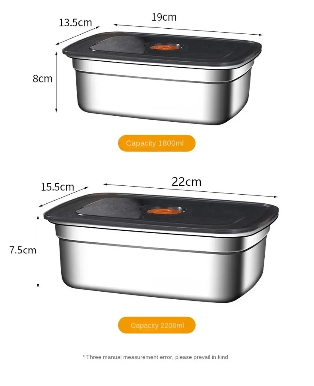 Lunch Box Inox 600 à 3200 ml avec Couvercle Hermétique
