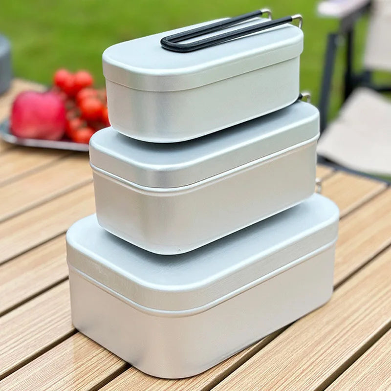 bento pliable aluminium deux compartiments