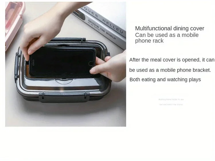 Bento Inox 3 Compartiments | Boîte Durable et Étanche 1,2L