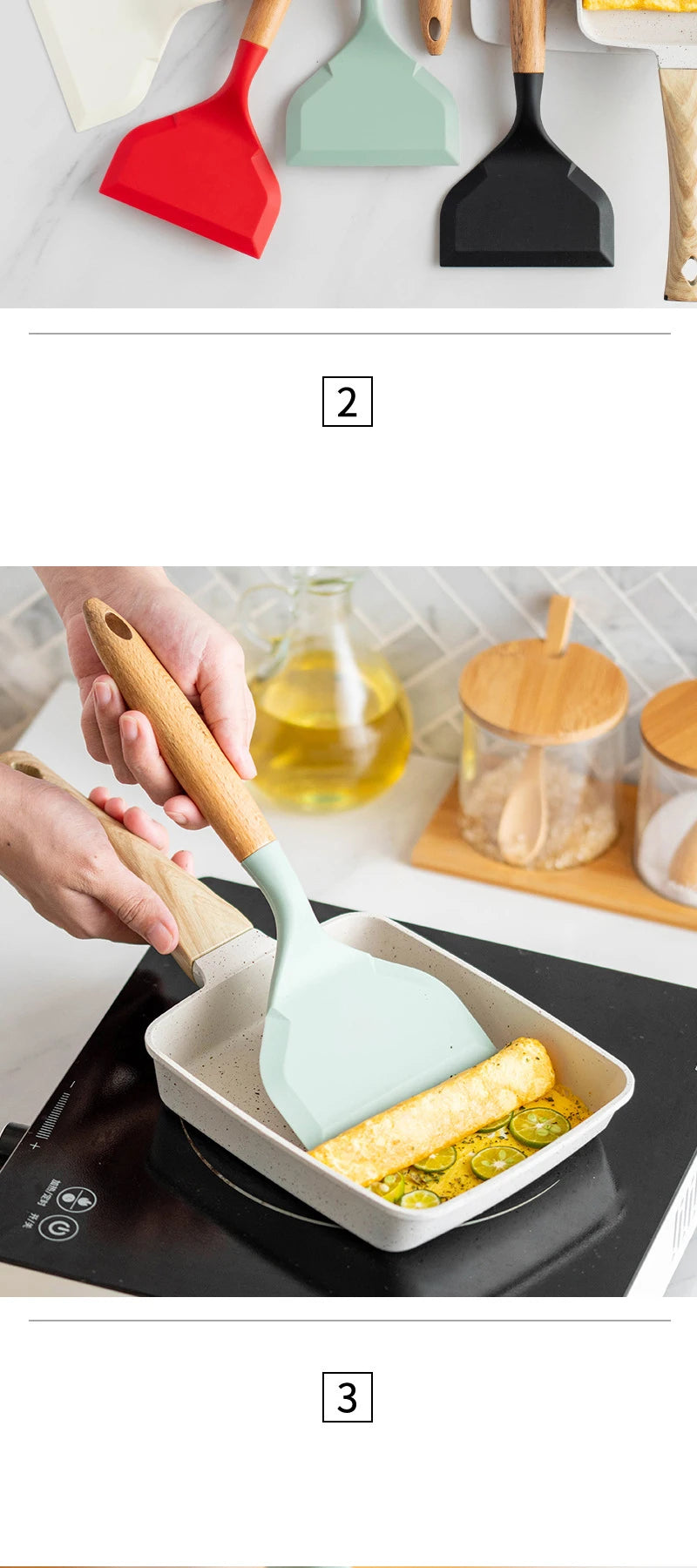 spatule silicone grande taille pour cuisson