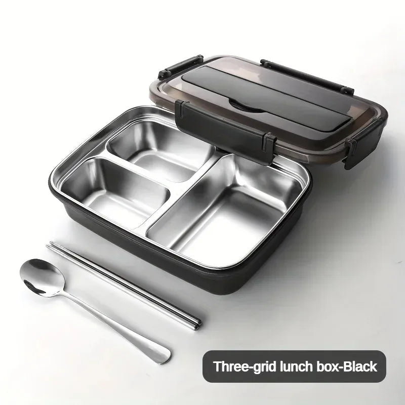 Bento Inox 3 Compartiments | Boîte Durable et Étanche 1,2L