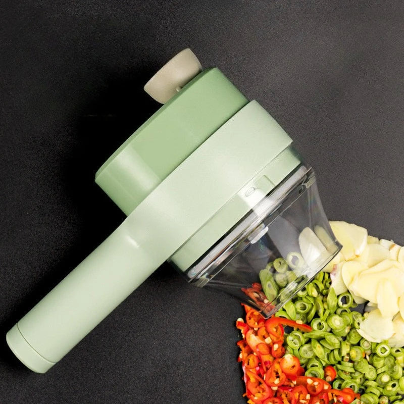 Mini-Hachoir Électrique 400ml pour Ail et Légumes à Tirage Automatique
