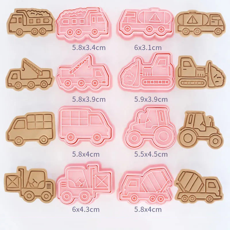 Emporte-pièces à Biscuits - Set de 8 Découpeurs en Plastique 3D emportepieces