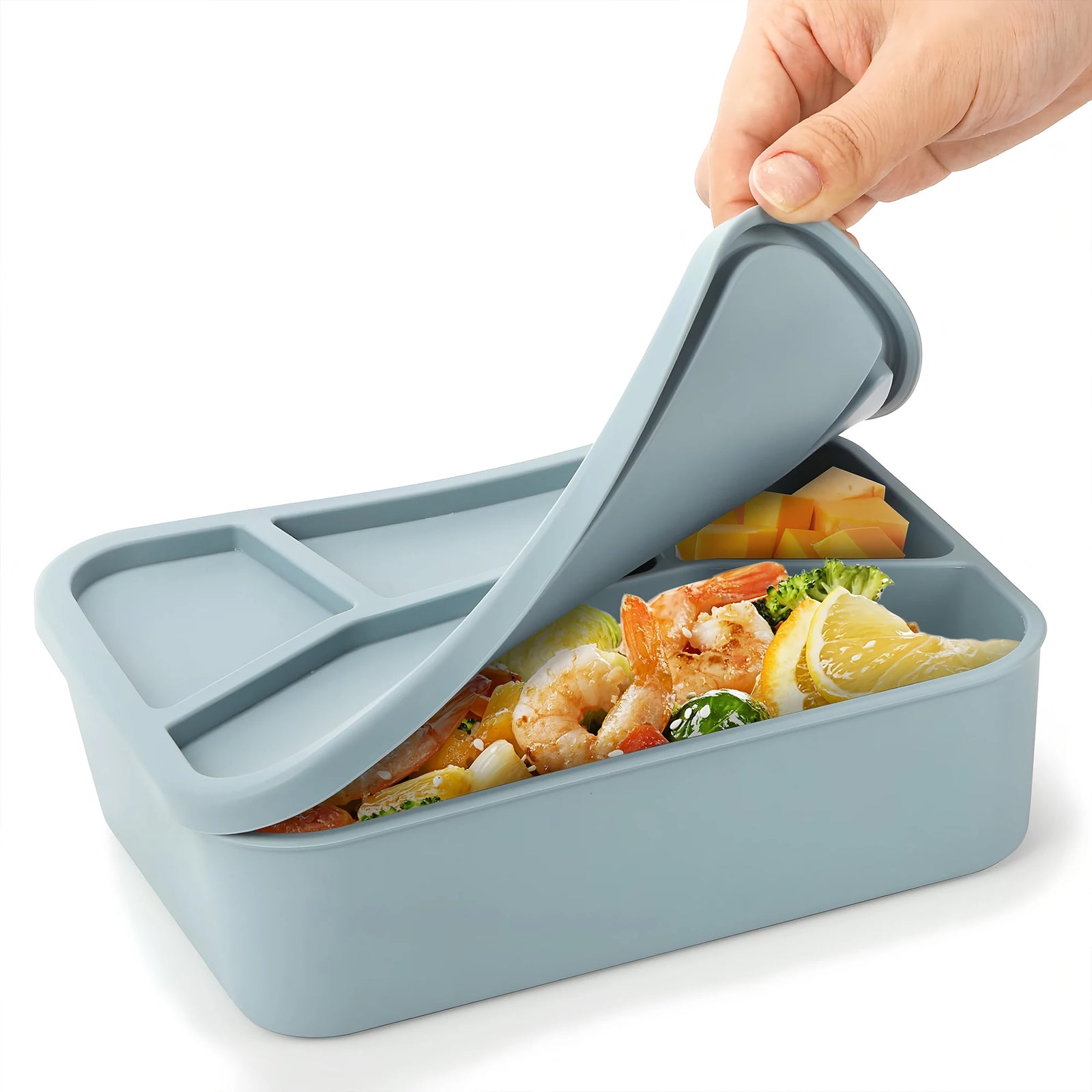 boîte bento en silicone facile à nettoyer