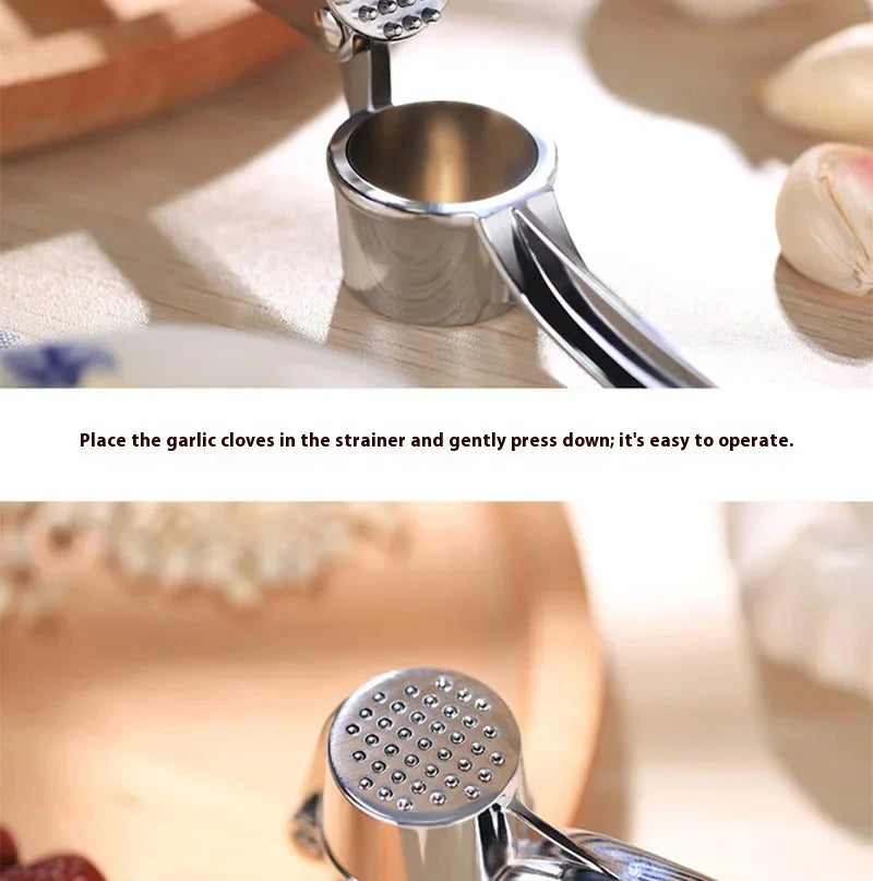 presse ail ergonomique en inox