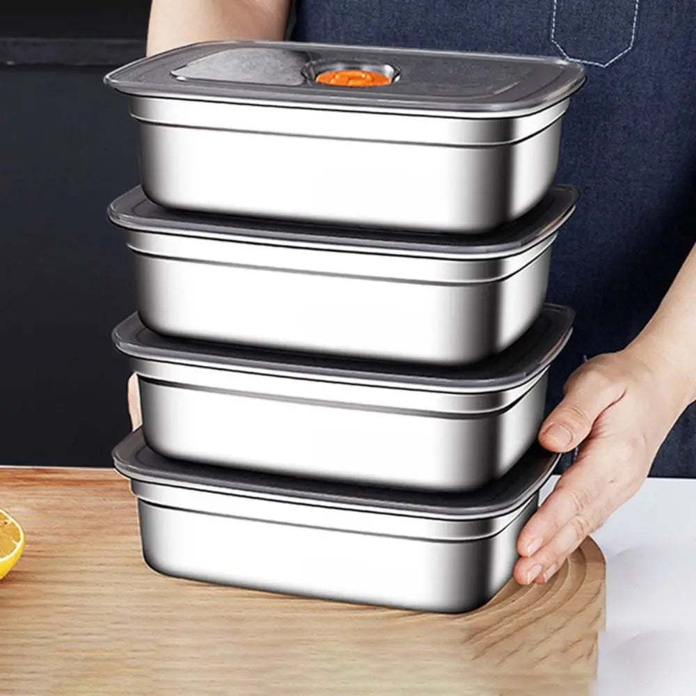 Lunch Box Inox 600 à 3200 ml avec Couvercle Hermétique