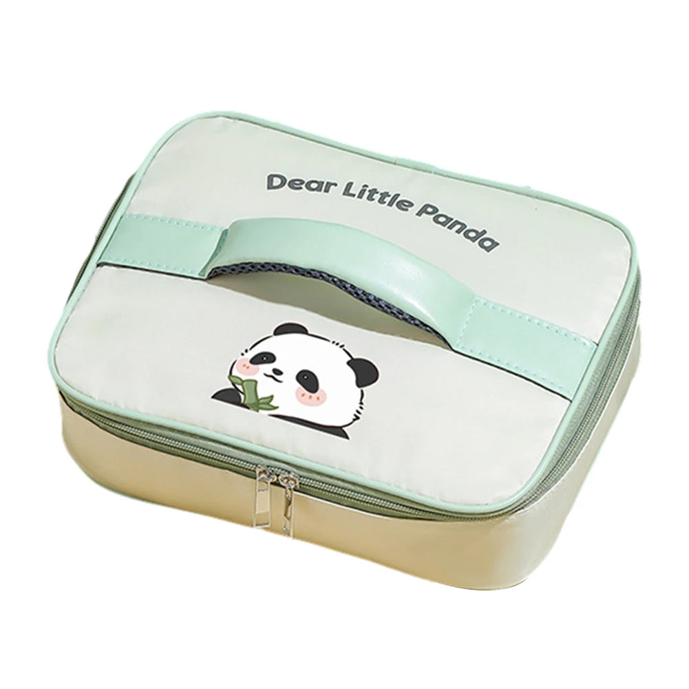 boîte hermétique inox avec motif panda pour les pique-niques