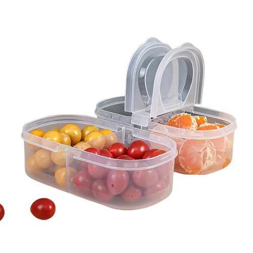 Bac de Rangement Hermétique pour Fruits et Légumes 1,5L à Double Ouverture