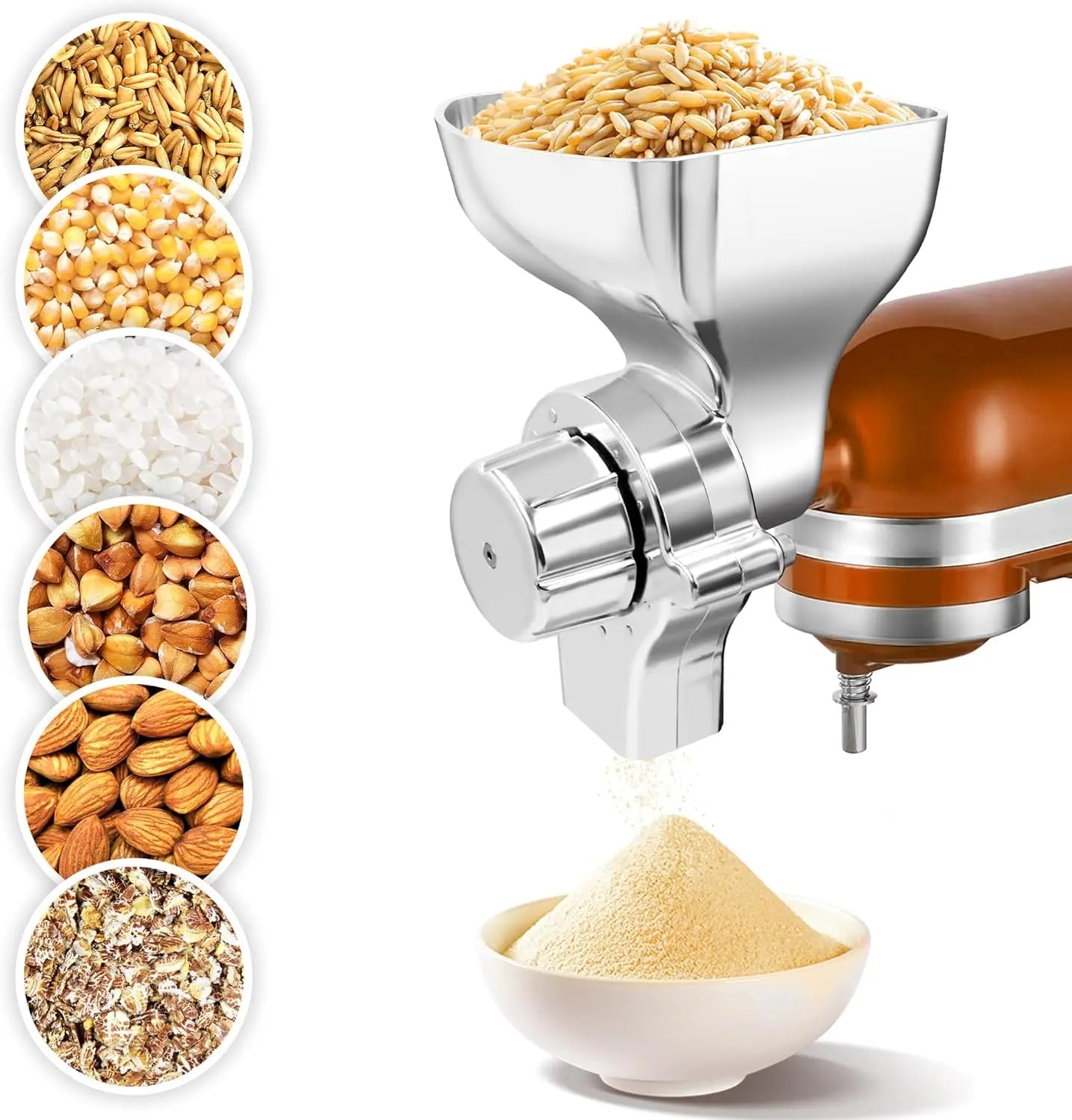 Accessoires KitchenAid Moulins à Grains Inox Ajustable 12 Niveaux