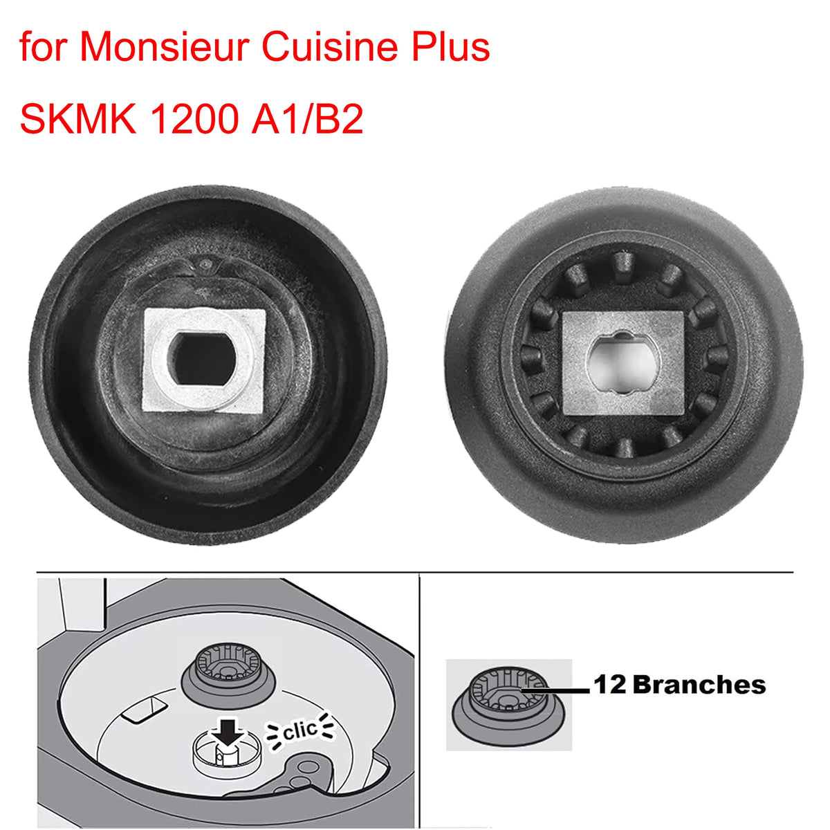 Guides d'Embrayage 12 Branches pour Monsieur Cuisine Plus (SKMK / SKMS 1200)