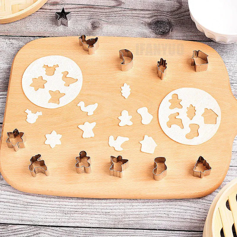 Set de 20 Emporte-Pièces en Acier Inoxydable - Thème de Noël emportepieces
