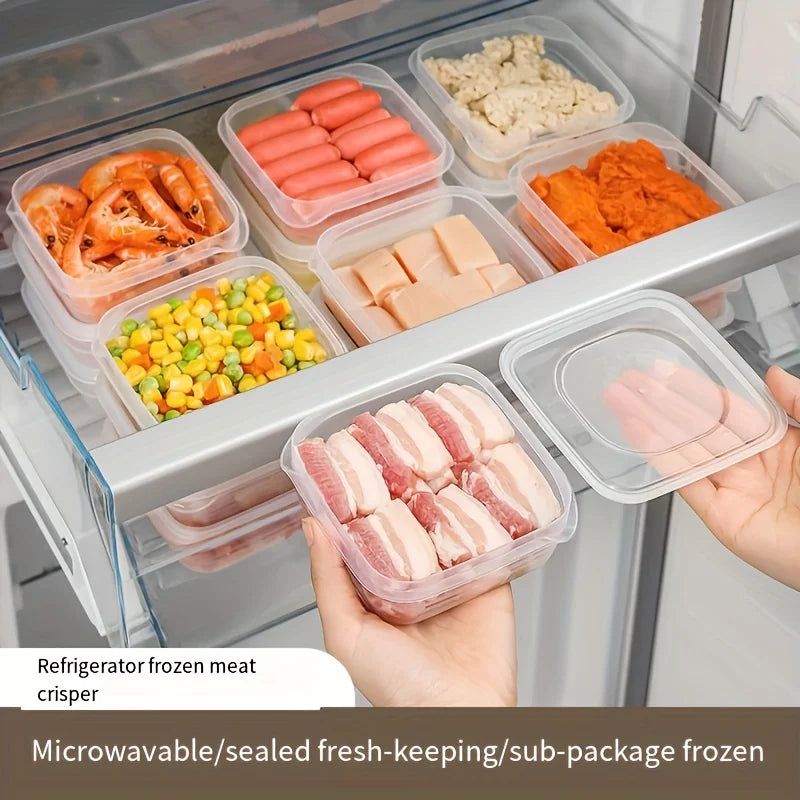 Boîte de Rangement Frigo Empilable pour Viande et Légumes 1L
