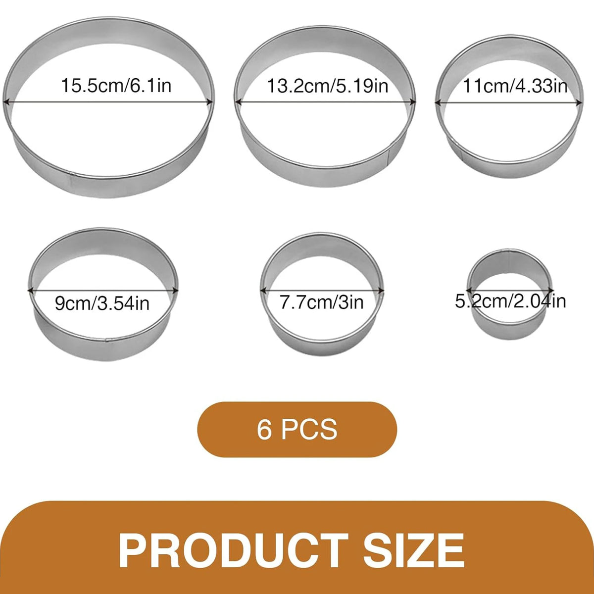 emporte pieces pâtisserie ronds en acier