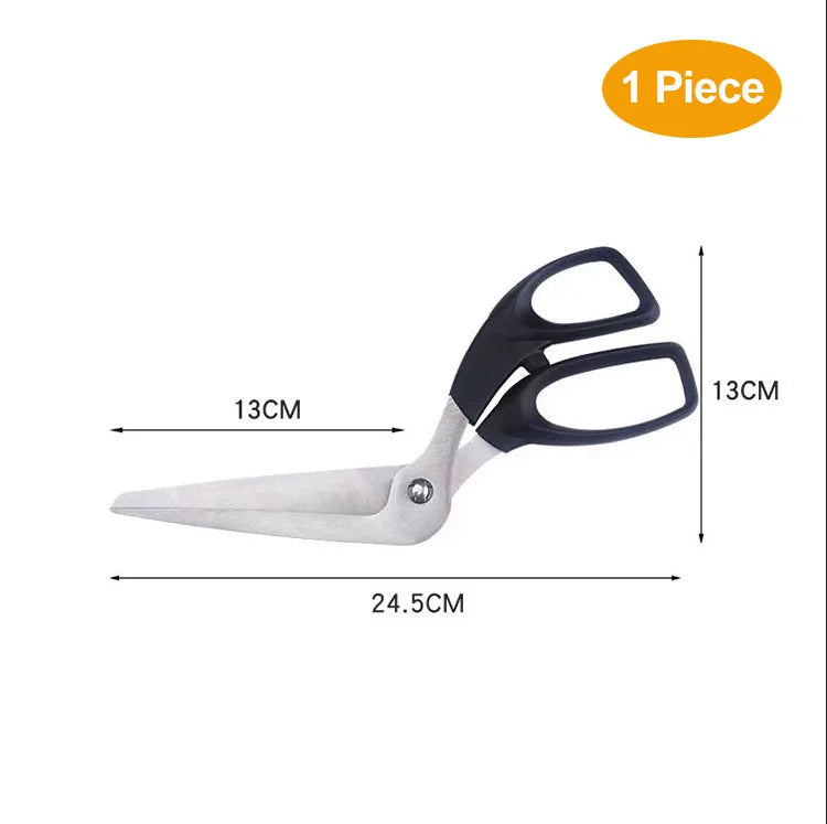 Ciseaux à pizza en inox avec spatule et coupe-pizza 2 pièces