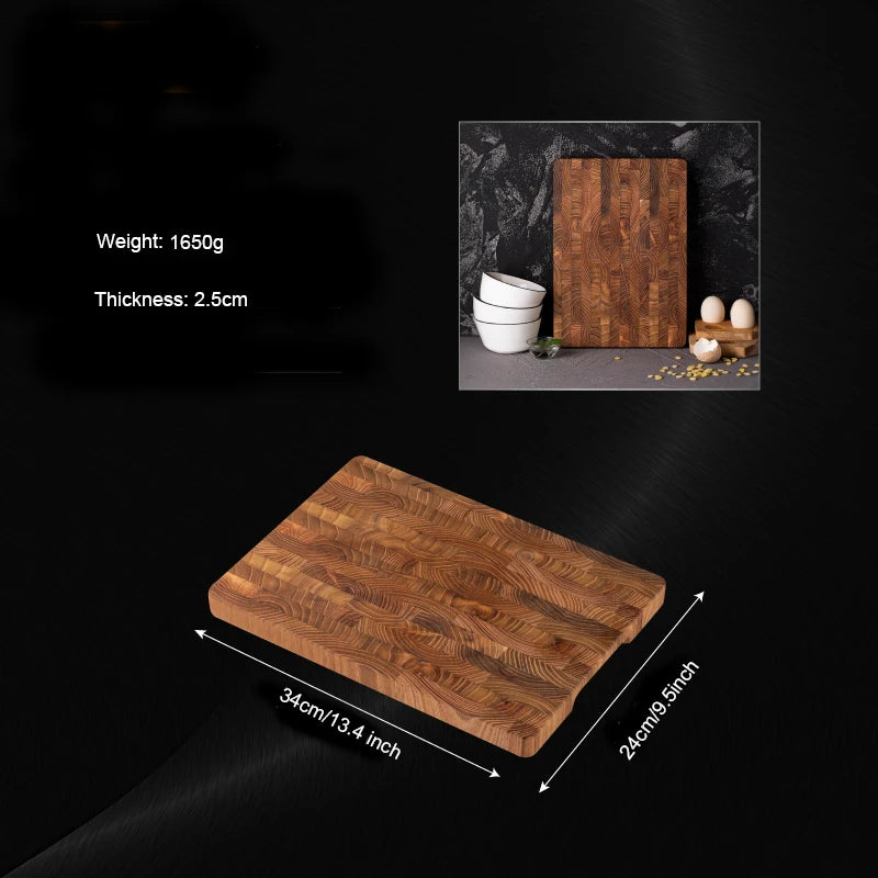 Planche à Découper en Bois de Teck Massif – 2 Tailles (34×22 cm ou 42×30 cm)