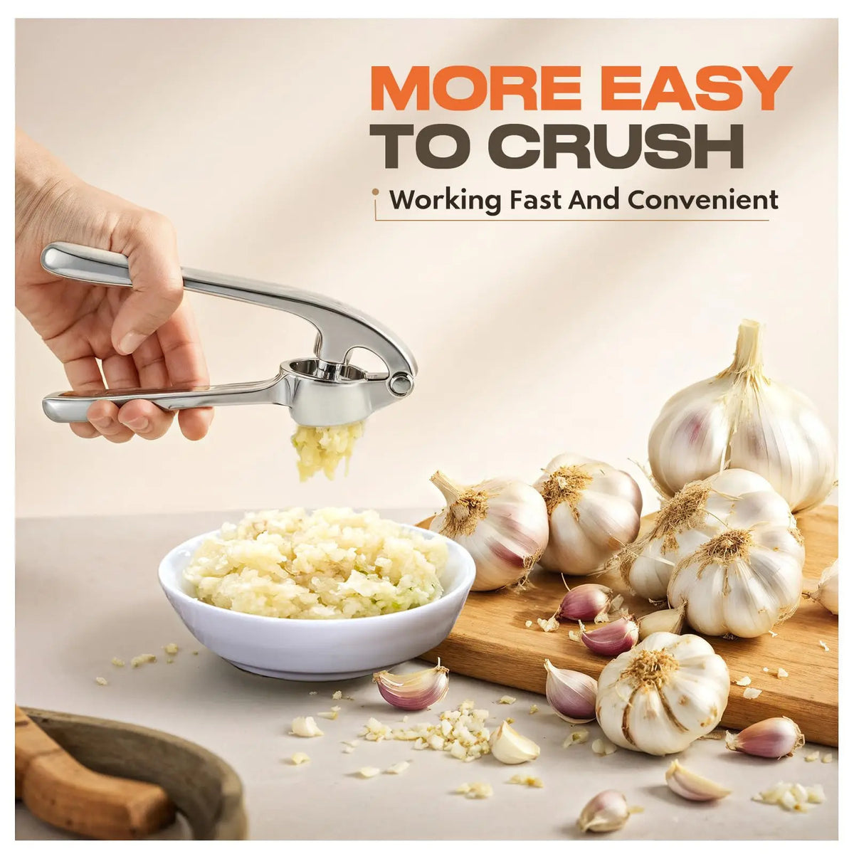 presse ail de cuisine en acier inoxydable