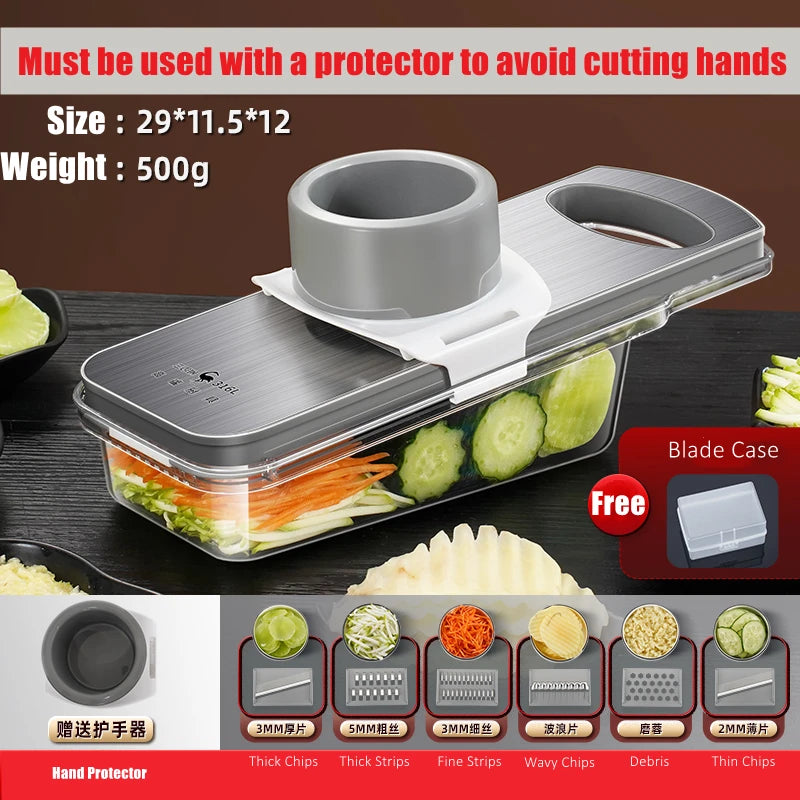 cutter à légumes en inox pour préparation rapide