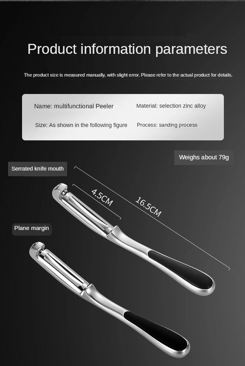 éplucheur de fruits en acier inoxydable