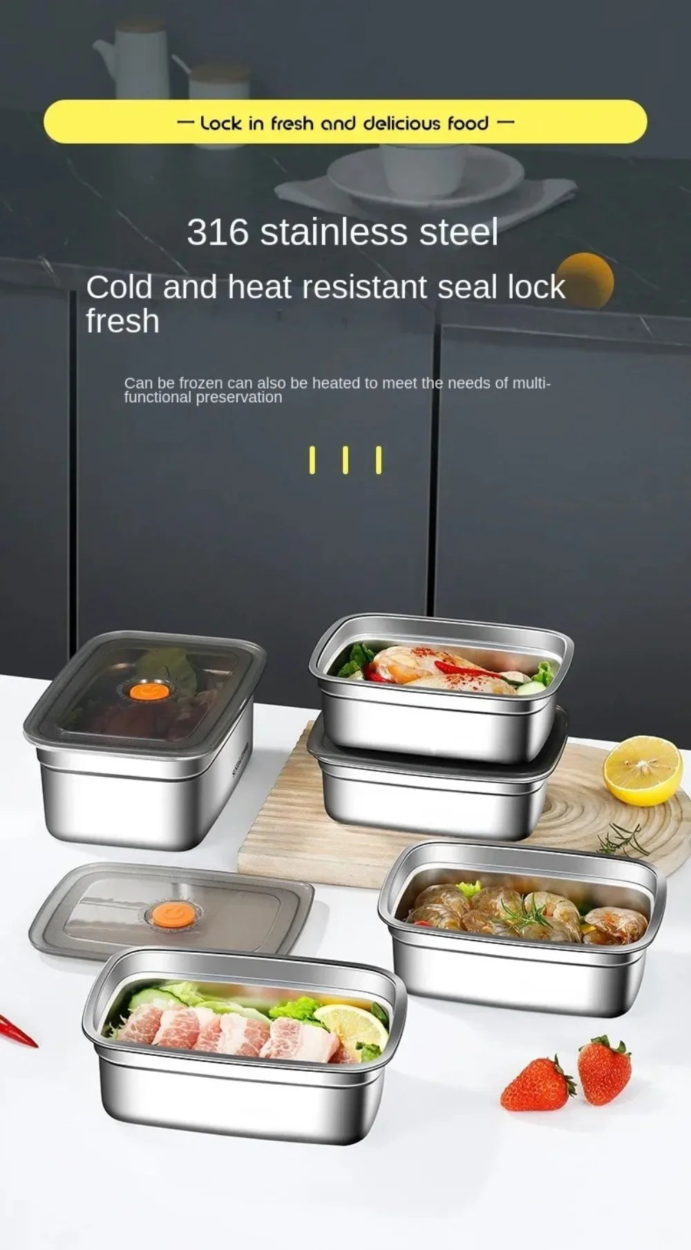 réfrigération de repas avec Lunch Box inox