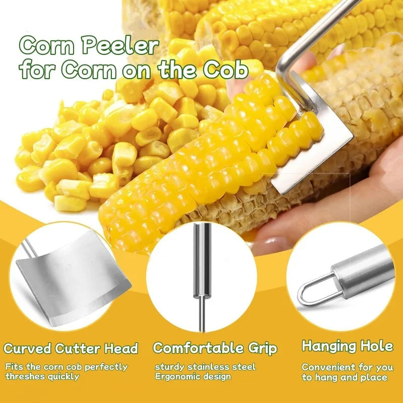 outil en inox pour éplucher le maïs