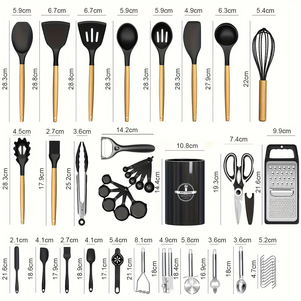 cuisine pratique avec ustensiles en silicone