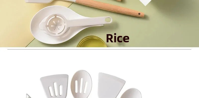 set d'ustensiles en silicone de 12 pièces