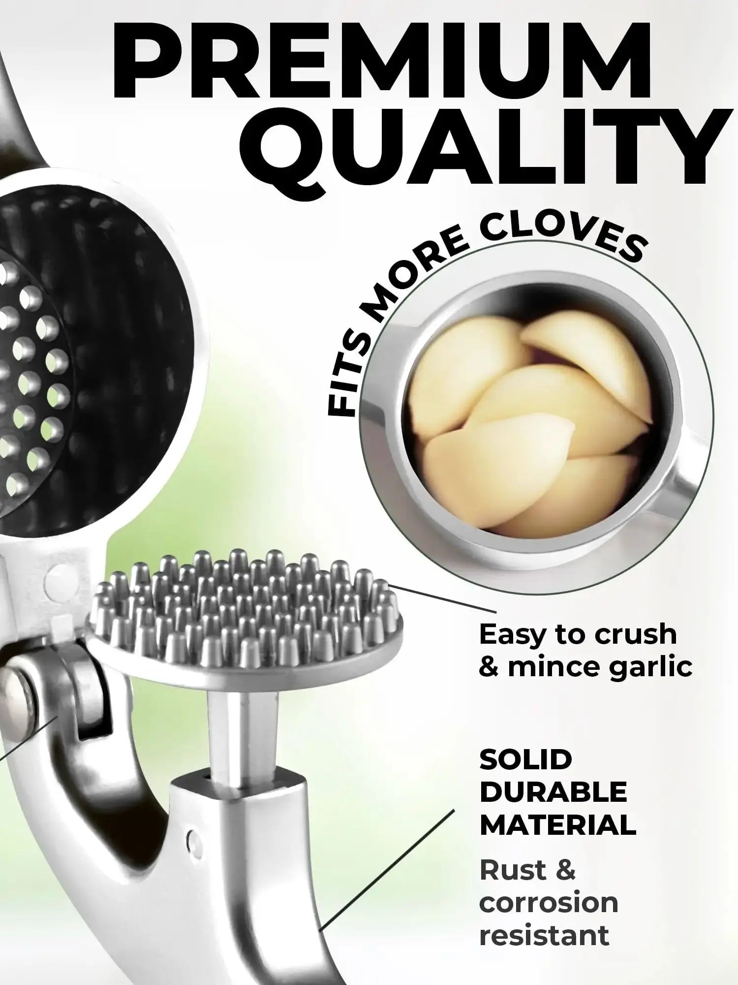 Presse ail avec accessoire pratique en inox
