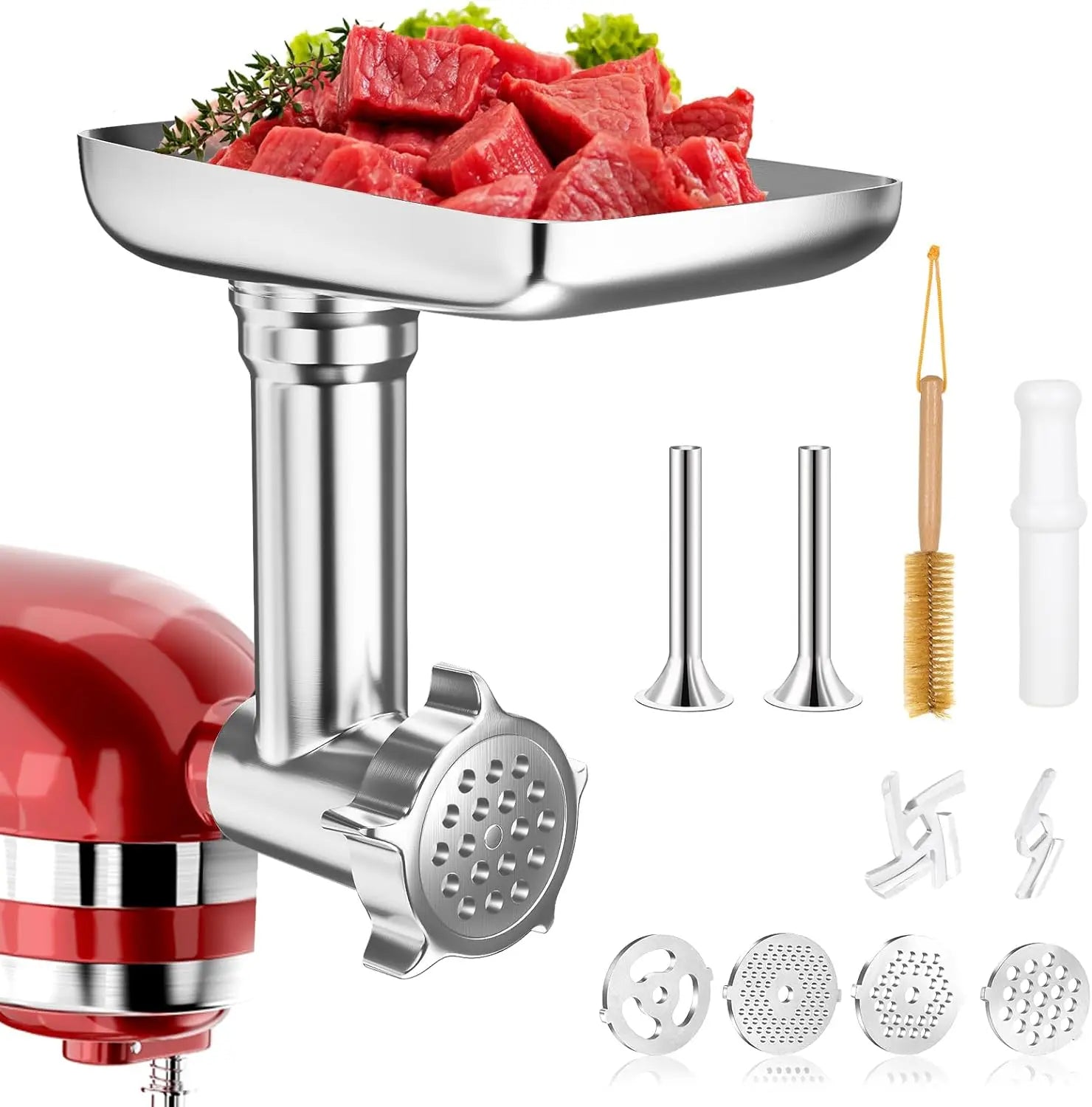 Accessoires KitchenAid Hachoir à Viande en Inox avec Embouts