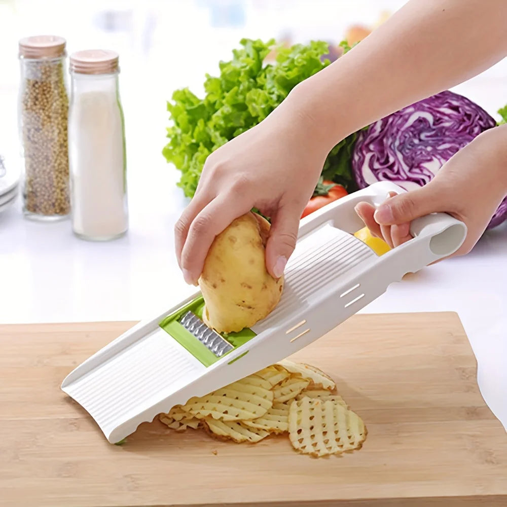 set de mandoline à lames acier inoxydable avec accessoires