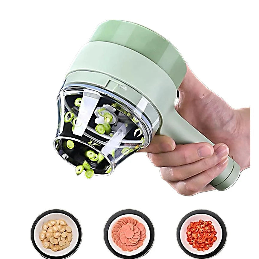 Mini-Hachoir Électrique 400ml pour Ail et Légumes à Tirage Automatique