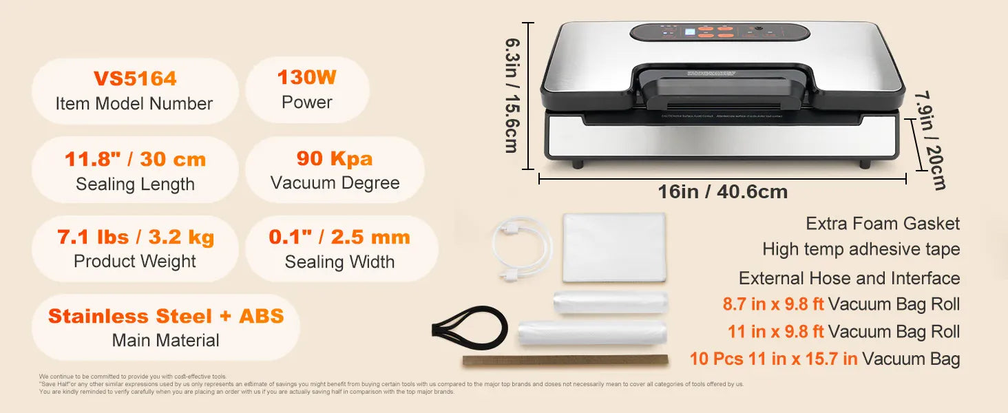 Machine Sous Vide Multifonctionnelle avec Cutter et Rouleau de Stockage sv
