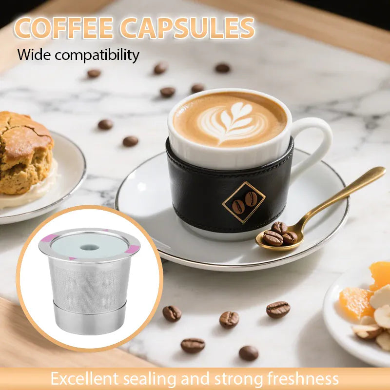 K-Cup inox pour préparation de café personnalisé