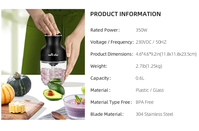 inoxydable hachoir électrique pour cuisine