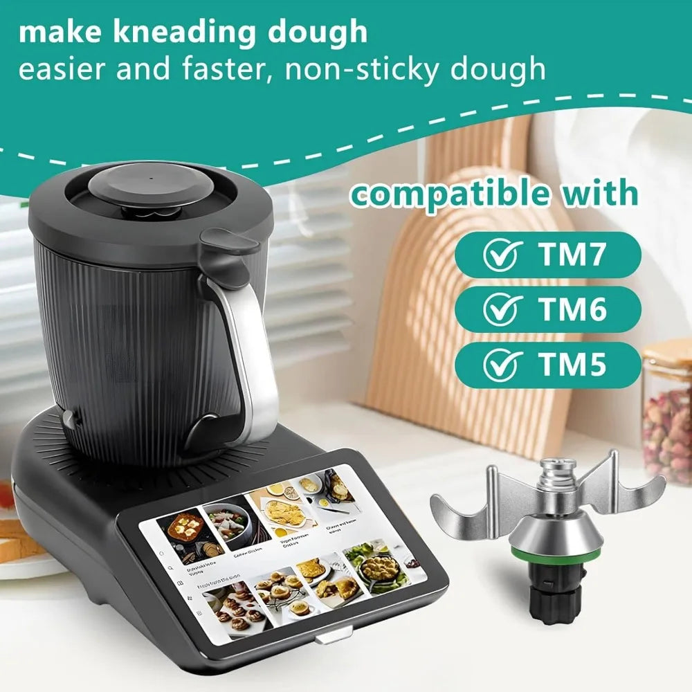 Couteau Pétrin Thermomix TM5 / TM6 / TM7 Inox – Lame à Pâte à Bords Émoussés
