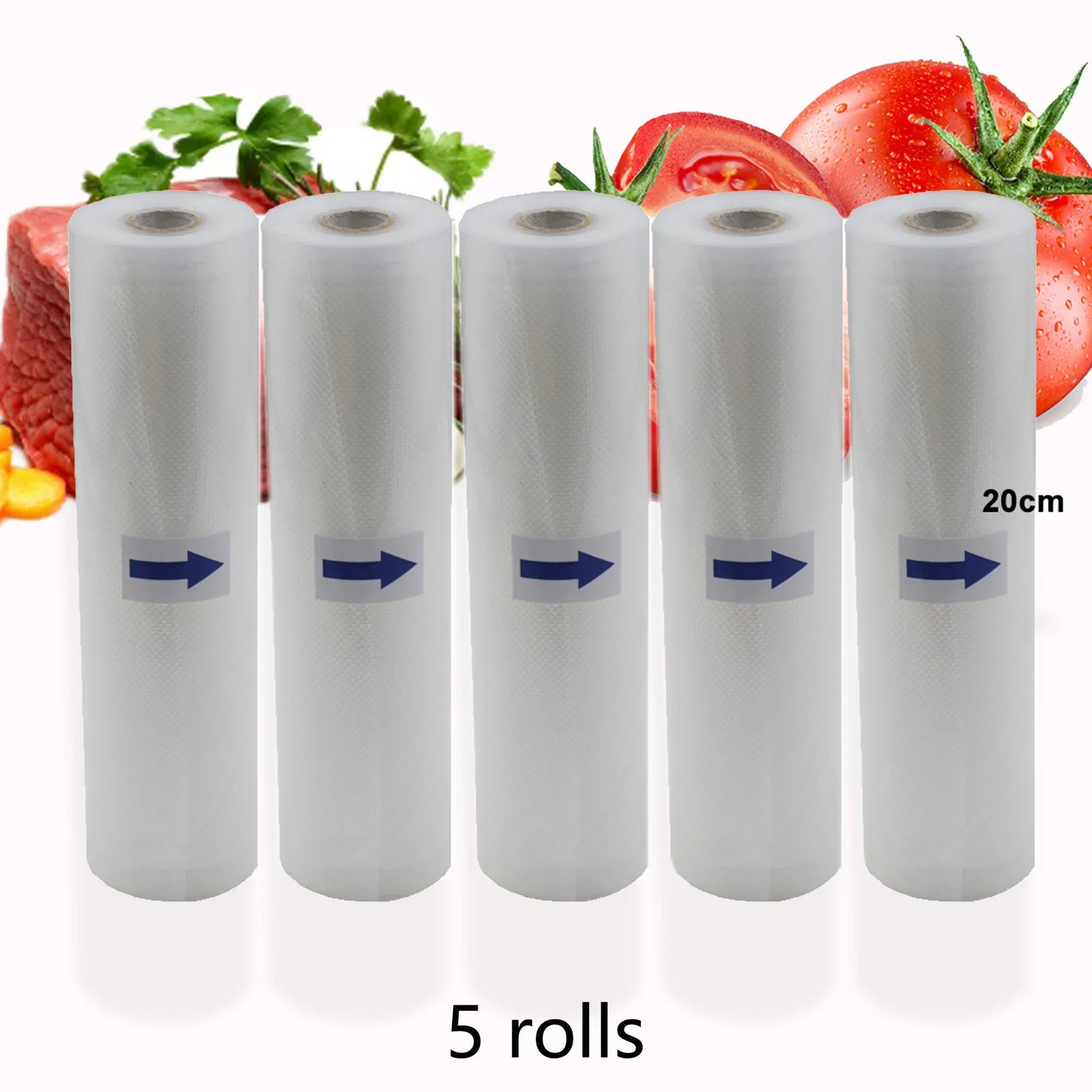 5 Rolls/Lot Kitchen Food Vacuum Bag Storage Bags for Vacuum Sealer Food Keep Packing 12+15+20+25+28cm*500cm