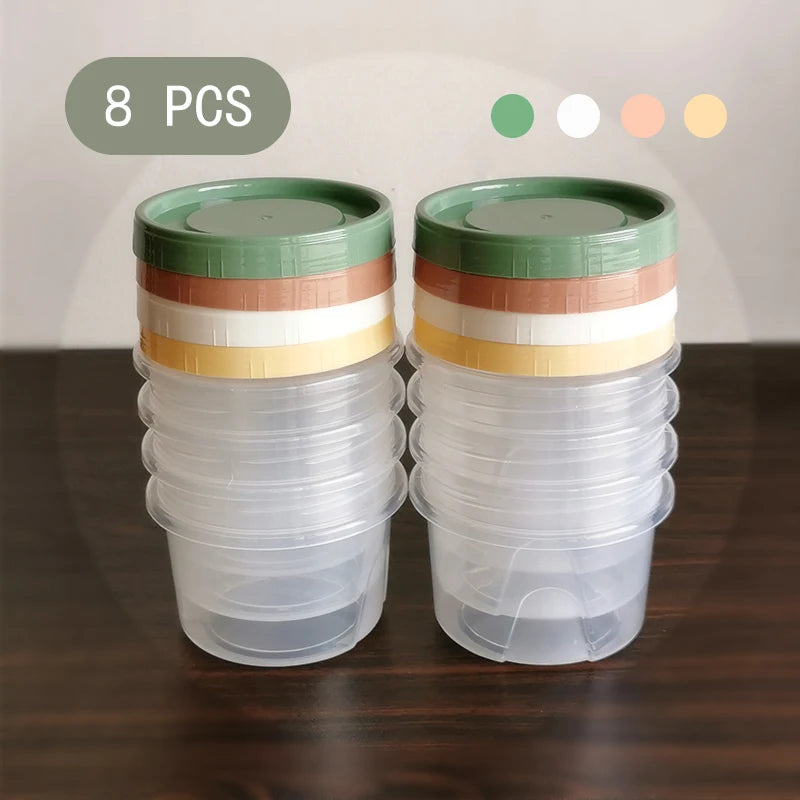 Boîte de Rangement Frigo Hermétique 500ml | 8 Pièces Empilables