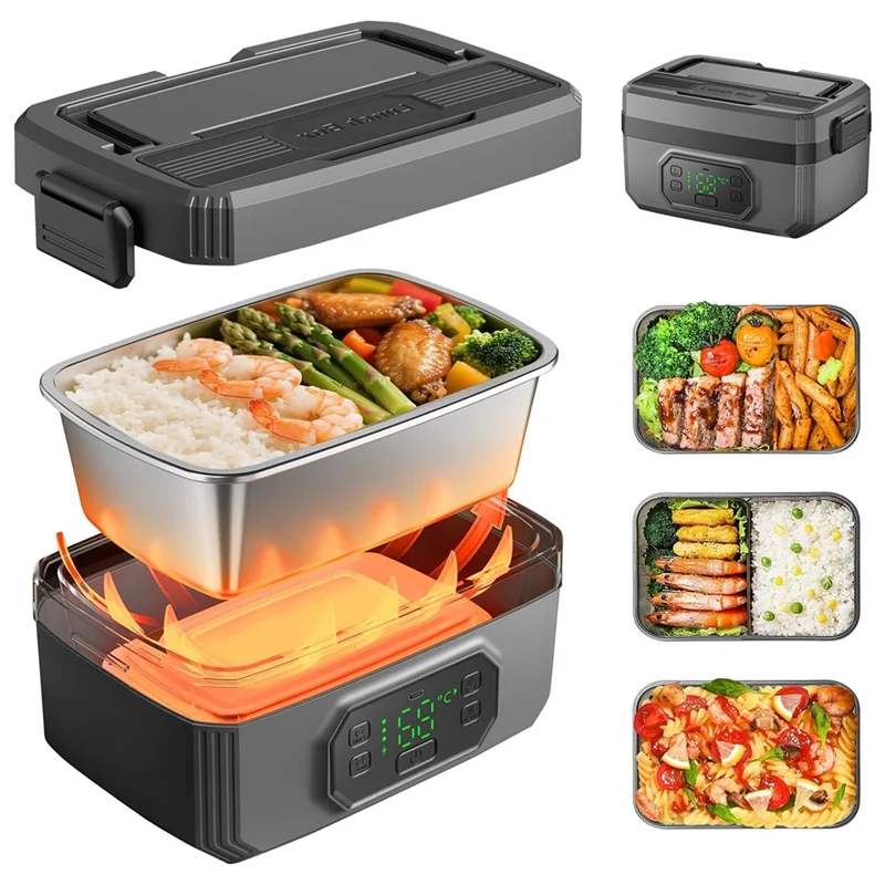 Lunch Box Chauffante 25L Électrique 60W Inox 304 Portable