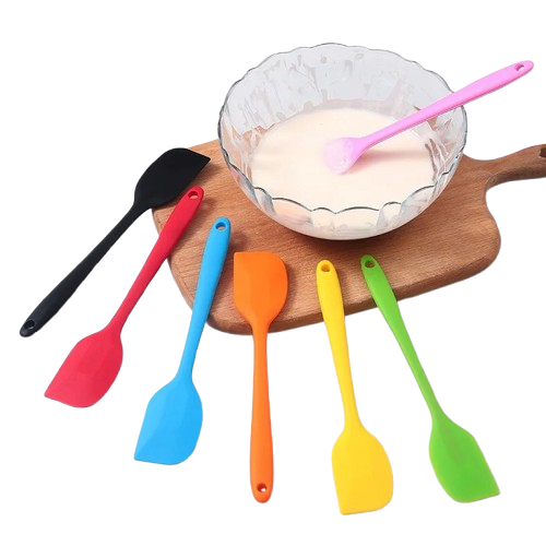 Spatule Silicone Multicolore Résistante à la Chaleur pour Pâtisserie