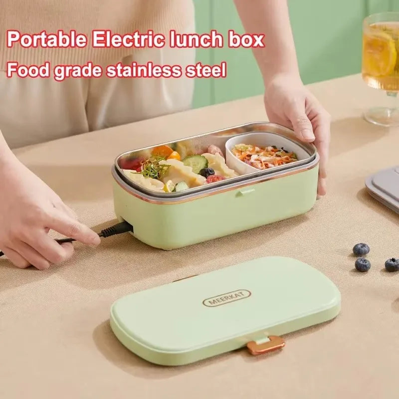 Lunch Box Chauffante 900ml Inox 220V | Récipient Amovible