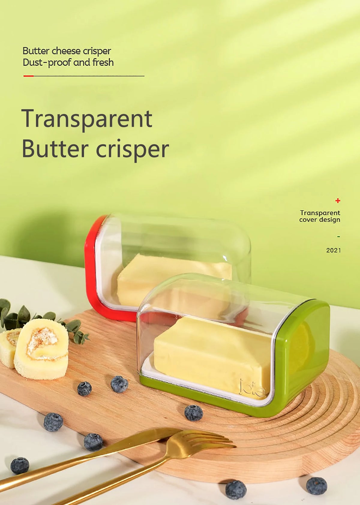 récipient transparent pour une meilleure visibilité du beurre